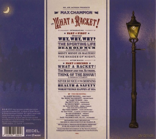 Max Champion: Mr Joe Jackson Presents Max Champion In What A Racket (digipack) [CD]