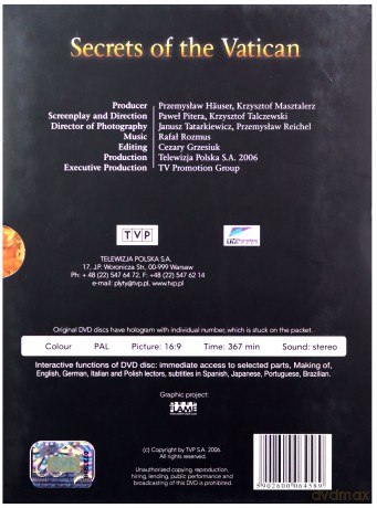 Sekrety Watykanu [BOX] [4DVD]