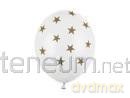 Balony Gwiazdki, Pastel Pure White 30cm 50szt