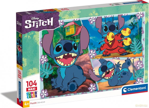 CLEMENTONI 104 el. Maxi Super Kolor Stitch [PUZZLE]