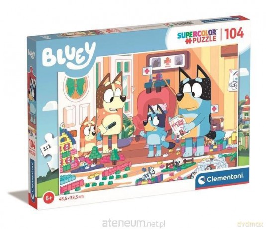 CLEMENTONI 104 el. Super Kolor Bluey [PUZZLE]