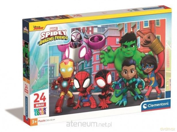 CLEMENTONI 24 el. Maxi Super Kolor Spidey [PUZZLE]