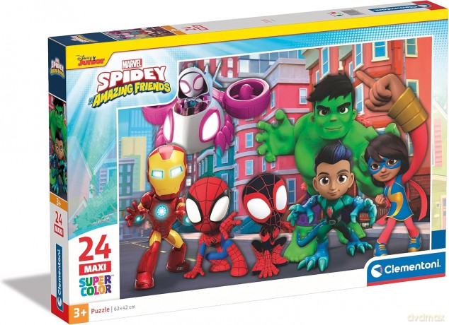CLEMENTONI 24 el. Maxi Super Kolor Spidey [PUZZLE]