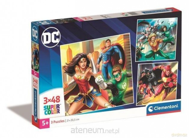 CLEMENTONI 3x48 el. Super Kolor DC Justice League [PUZZLE]