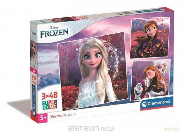 CLEMENTONI 3x48 el. Super Kolor Frozen [PUZZLE]