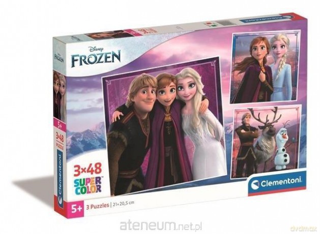 CLEMENTONI 3x48 el. Super Kolor Frozen [PUZZLE]
