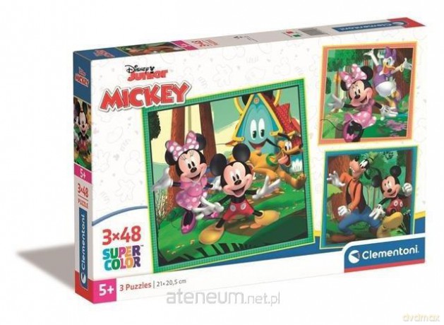 CLEMENTONI 3x48 el. Super Kolor Mickey/Minnie [PUZZLE]