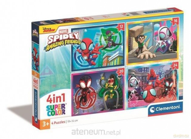 CLEMENTONI 4w1 Super Kolor Spidey [PUZZLE]