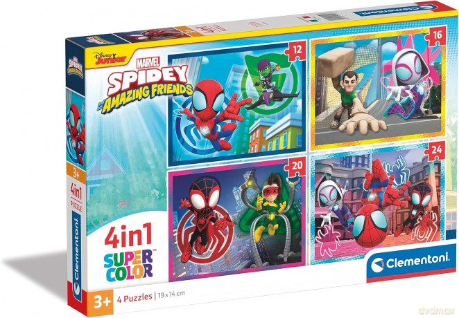 CLEMENTONI 4w1 Super Kolor Spidey [PUZZLE]