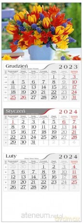 Kalendarz 2024 Trójdzielny Bukiet [KALENDARZ]