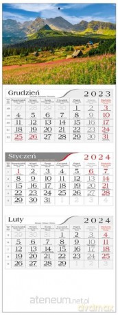 Kalendarz 2024 Trójdzielny Hala Gąsienicowa [KALENDARZ]