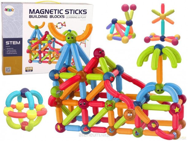 Klocki magnetyczne 128el [KLOCKI]