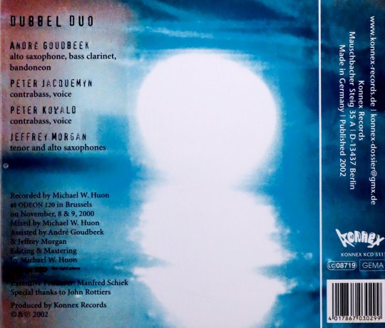 Double Duo: Andre Goudbeek, Peter Jacquemyn, Peter Kowald, Jeffrey Morgan: Double Duo [CD]