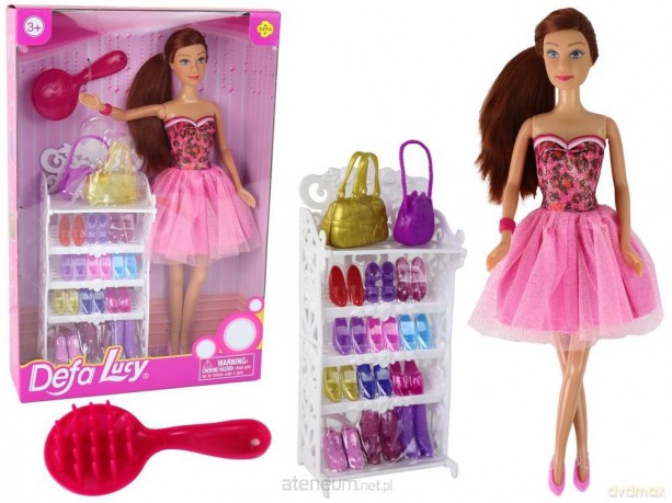 Lalka Lucy sukienka różowa + akcesoria XXL