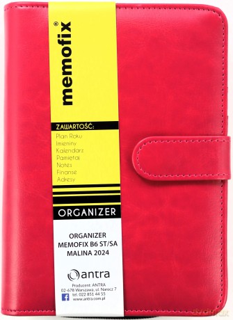 Organizer Memofix B6 ST/SA malinowy