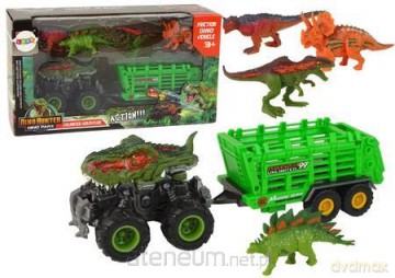 Pojazd z motywem dinozaura przyczepa [FIGURKA]