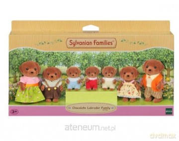 Sylvanian Families Duża rodzina labradorów czekoladowych [FIGURKA]