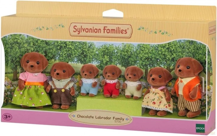 Sylvanian Families Duża rodzina labradorów czekoladowych [FIGURKA]