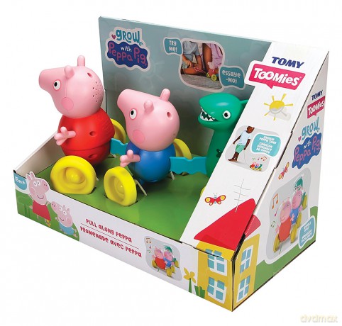 Świnka Peppa rodzinka do ciągnięcia [FIGURKA]