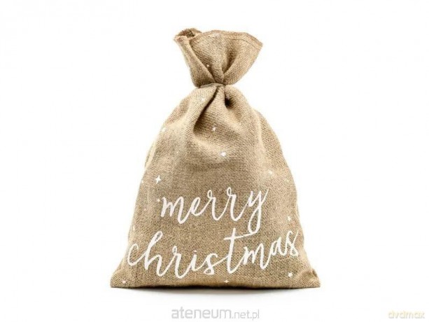 Worek jutowy Merry Christmas 30x42cm
