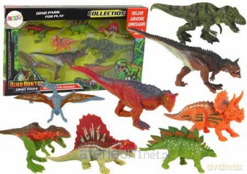 Zestaw figurki dinozaury kolorowe 8 szt [FIGURKA]