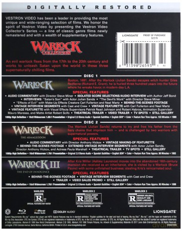 Warlock / Warlock: The Armageddon / Warlock III: The End of Innocence [2xBlu-Ray]