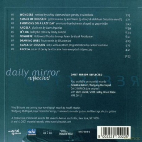 Daily Mirror Reflected (Rebekka Bakken, Wolfgang Muthspiel): Daily Mirror (the remixes) (digipack) [CD]