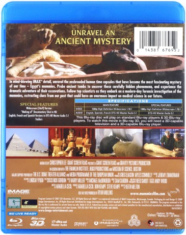 Mummies: Secrets of the Pharaohs (Mumie 3D: Sekrety faraonów) [Blu-Ray 3D]+[Blu-Ray]