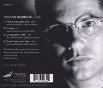 Dahinden, Roland Trios (A. Braxton, J. Fonda, A. Fuller): Naima [CD]