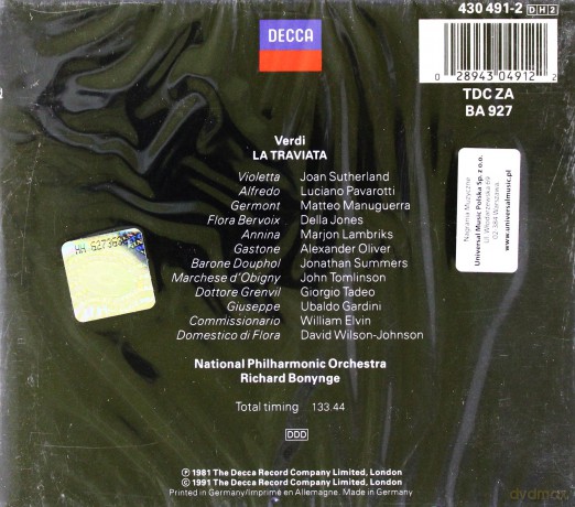 Joan Sutherland: Verdi:La Traviata [2CD]
