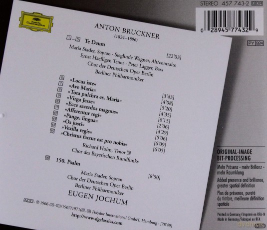 Jochum: Bruckner Te Deum [CD]