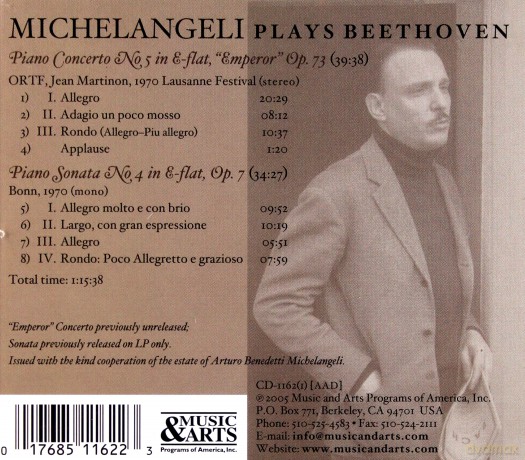 Beethoven: Piano Concerto No 5: Michelangeli, Arturo Benedetti - piano [CD]