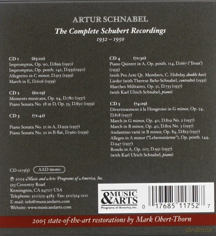 Schnabel: The Complete Schubert Recordings: Schnabel, Artur - piano [5CD]