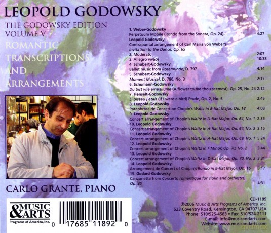 Godowsky Editon Vol. 5: Grante, Carlo - piano [CD]