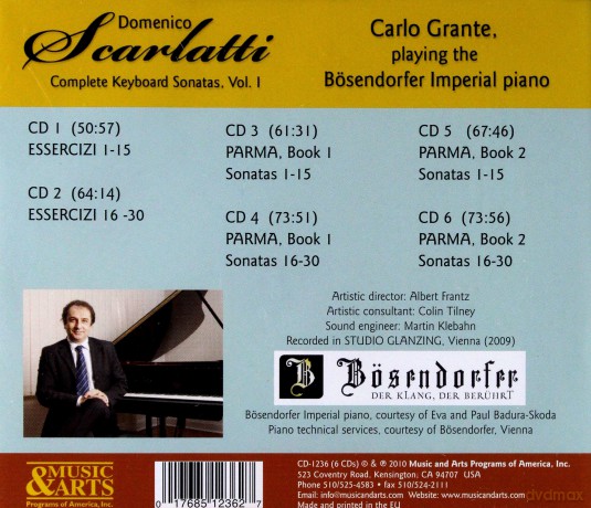 Grante, Carlo - piano: Scarlatti: Complete Keyboard Sonatas, Vol. I. [6CD]