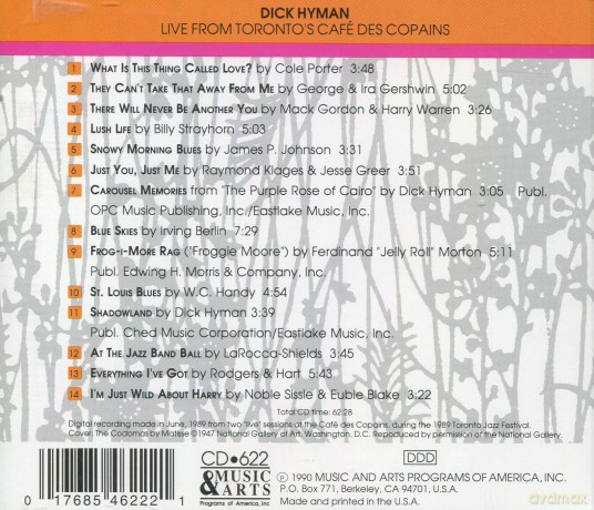 Hyman, Dick: 14 Jazz Piano Favorites [CD]