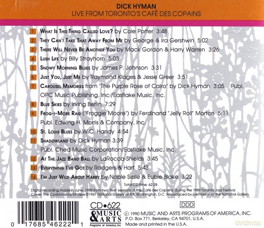 Hyman, Dick: 14 Jazz Piano Favorites [CD]