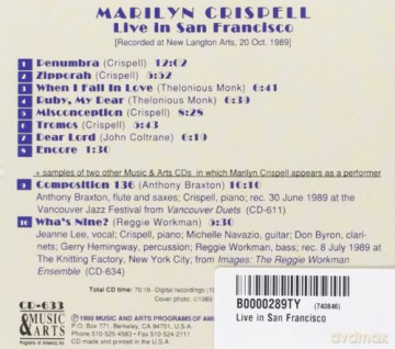 Crispell, Marilyn (piano solo): Live in San Francisco [CD]