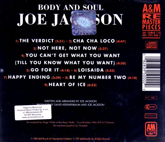 Joe Jackson: Body And Soul [CD]