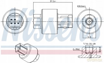 Nissens 301019 Przełącznik ciśnieniowy, klimatyzacja Fiat Lancia Alfa Romeo