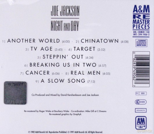 Joe Jackson: Night And Day [CD]