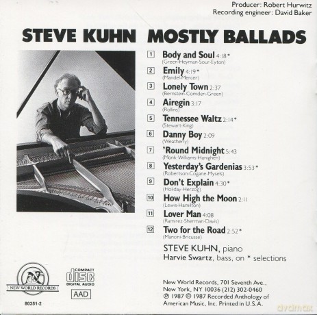 Kuhn, Steve (H. Swartz): Mostly Ballads [CD]