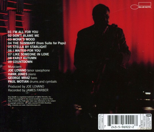 Joe Lovano: Im All For You - Ballad Songbook [CD]