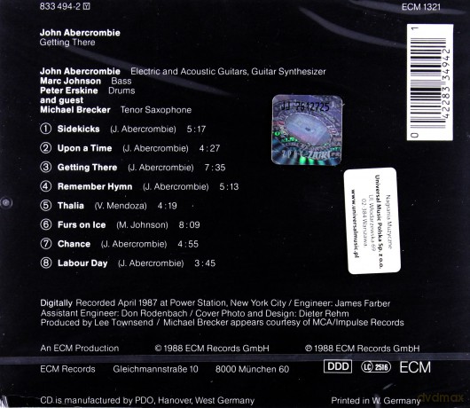 John Abercrombie: Getting There [CD]