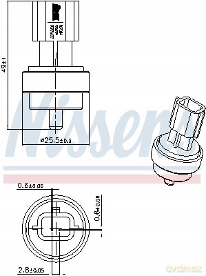 Płynu chłodzącego Nissens 207006 Czujnik, temperatura Mercedes Opel Renault Nissan Dacia