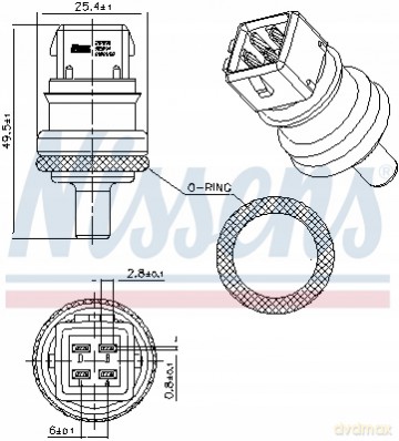 Płynu chłodzącego Nissens 207090 Czujnik, temperatura Audi Skoda VW Seat