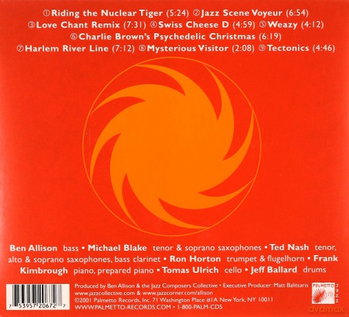 Allison, Ben (M. Blake, T. Nash, R. Horton, F. Kimbrough, T. Ulrich, J. Ballard): Riding The Nuclear Tiger [CD]