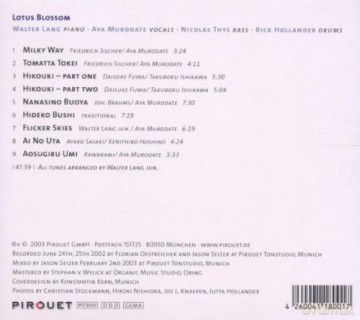 Walter Lang (A. Murodate, N. Thys, R. Hollander): Lotus Blossom [CD]