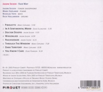 Jason Seizer (M. Copland, N. Thys, R. Hollander): Fair Way [CD]