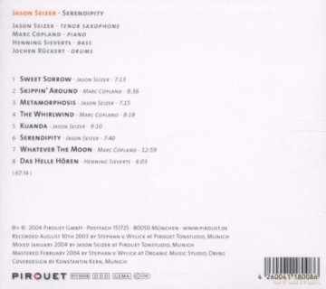 Jason Seizer (M. Copland, H. Sieverts, J. Rückert): Serendipity [CD]